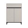 ΠΑΠΟΥΤΣΟΘΗΚΗ FLANNAN 2K1F2V CASHMERE/ΜΑΥΡΟ MATT ΧΡΩΜΑ 80x40x110εκ 11014083