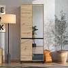 ΠΑΠΟΥΤΣΟΘΗΚΗ FLANNAN 2K4V 2OG ARTISAN OAK/ΜΑΥΡΟ MATT ΧΡΩΜΑ 80x40x205εκ 11014079
