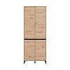 ΠΑΠΟΥΤΣΟΘΗΚΗ FLANNAN 2K4V ARTISAN OAK/ΜΑΥΡΟ MATT ΧΡΩΜΑ 80x40x205εκ 11014080