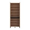 ΠΑΠΟΥΤΣΟΘΗΚΗ FLANNAN 2K4V ARTISAN OAK/ΜΑΥΡΟ MATT ΧΡΩΜΑ 80x40x205εκ 11014080