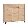 ΠΑΠΟΥΤΣΟΘΗΚΗ FLANNAN 3K1F3V ARTISAN OAK/ΜΑΥΡΟ MATT ΧΡΩΜΑ 120x40x110εκ 11014084