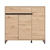 ΠΑΠΟΥΤΣΟΘΗΚΗ FLANNAN 3K1F3V ARTISAN OAK/ΜΑΥΡΟ MATT ΧΡΩΜΑ 120x40x110εκ 11014084