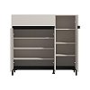 ΠΑΠΟΥΤΣΟΘΗΚΗ FLANNAN 3K1F3V CASHMERE/ΜΑΥΡΟ MATT ΧΡΩΜΑ 120x40x110εκ 11014085