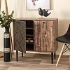 ΠΑΠΟΥΤΣΟΘΗΚΗ Fylliana "Home" 2227 ΜΕ 2 ΠΟΡΤΕΣ ΚΑΙ 4 ΡΑΦΙΑ ΜΑΥΡΟ GREY OAK-ΜΑΥΡΟ 75x37x75εκ 271-121-040