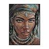 ΠΙΝΑΚΑΣ ΣΕ ΚΑΜΒΑ Fylliana FL2681 WOMAN FACE ΚΑΦΕ 90x120xεκ 170-225-003