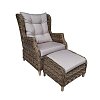 Πολυθρόνα με Υποπόδιο Wicker Rattan Karma 200-02-013