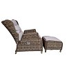 Πολυθρόνα με Υποπόδιο Wicker Rattan Karma 200-02-013