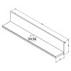 ΡΑΦΙ ΤΟΙΧΟΥ Kent ZP GREY OAK-WHITE OAK 120x19x22εκ knt 11008853