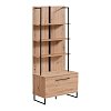 ΡΑΦΙΕΡΑ SARDINIA POP ARTISAN OAK / ΜΑΥΡΟ 85x42x192εκ srd 11008234
