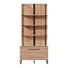 ΡΑΦΙΕΡΑ SARDINIA POP ARTISAN OAK / ΜΑΥΡΟ 85x42x192εκ srd 11008234