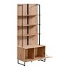 ΡΑΦΙΕΡΑ SARDINIA POP ARTISAN OAK / ΜΑΥΡΟ 85x42x192εκ srd 11008234