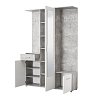 ΣΤΑΝΤ ΧΩΛ ΚΑΙ ΠΑΠΟΥΤΣΟΘΗΚΗ MARTIN ΓΚΡΙ CONCRETE-ΛΕΥΚΟ 133,5x33x197,5εκ fxtr 11008741