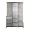 ΣΤΑΝΤ ΧΩΛ ΚΑΙ ΠΑΠΟΥΤΣΟΘΗΚΗ MARTIN ΓΚΡΙ CONCRETE-ΛΕΥΚΟ 133,5x33x197,5εκ fxtr 11008741