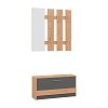 ΣΤΑΝΤ ΓΙΑ ΧΩΛ RIMINI ARTISAN OAK-ΓΚΡΙ ΓΡΑΦΙΤΗΣ 92x28x202εκ fxtr 11011705