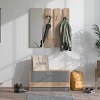 ΣΤΑΝΤ ΓΙΑ ΧΩΛ RIMINI ARTISAN OAK-ΓΚΡΙ ΓΡΑΦΙΤΗΣ 92x28x202εκ fxtr 11011705