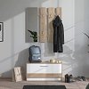 ΣΤΑΝΤ ΓΙΑ ΧΩΛ RIMINI ARTISAN OAK-ΛΕΥΚΟ 92x28x202εκ fxtr 11011704