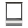 ΣΤΟΙΧΕΙΟ ΚΟΥΖΙΝΑΣ PETRA D60 UR ΓΚΡΙ ΓΡΑΦΙΤΗΣ-ΛΕΥΚΟ HIGH GLOSS FOIL-ΓΚΡΙ MAT FOIL 60x55x82εκ 11012314