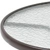 ΣΤΡΟΓΓΥΛΟ ΤΡΑΠΕΖΙ ΚΗΠΟΥ Fylliana 001 ΚΑΦΕ ΧΡΩΜΑ 60x70εκ 327-16-045