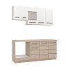 ΣΥΝΘΕΣΗ ΚΟΥΖΙΝΑΣ SAVONA 180 GREY OAK/ΛΕΥΚΟ 180x57x200εκ 11014531