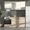 ΣΥΝΘΕΣΗ ΚΟΥΖΙΝΑΣ SAVONA 180 GREY OAK/ΛΕΥΚΟ 180x57x200εκ 11014531