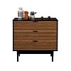 ΣΥΡΤΑΡΙΕΡΑ Fylliana Brooklyn Μαυρο-Φυσικό 80x40x75εκ 271-124-074