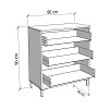 ΣΥΡΤΑΡΙΕΡΑ SALONA 80 3F CASHMERE ΧΡΩΜΑ 80x40x90εκ 11014585