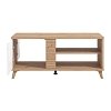 ΤΡΑΠΕΖΑΚΙ ΣΑΛΟΝΙΟΥ BRETAGNA ARTISAN OAK-ΛΕΥΚΟ HIGH GLOSS FOIL 120x60x53,5εκ a.p.r 11012259