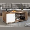 ΤΡΑΠΕΖΑΚΙ ΣΑΛΟΝΙΟΥ BURGUNDY ΛΕΥΚΟ-FLAGSTAFF OAK-ΛΕΥΚΟ HIGH GLOSS FOIL 118x60x48,5εκ s.p.k 11012066