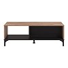 ΤΡΑΠΕΖΑΚΙ ΣΑΛΟΝΙΟΥ CORSICA FLAGSTAFF OAK-ΜΑΥΡΟ 120x60x45εκ 11012007
