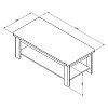 ΤΡΑΠΕΖΑΚΙ ΣΑΛΟΝΙΟΥ JERSEY ΛΕΥΚΟ-ΛΕΥΚΟ HIGH GLOSS FOIL 124x60x45εκ 11012258