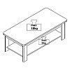 ΤΡΑΠΕΖΑΚΙ ΣΑΛΟΝΙΟΥ JERSEY ΛΕΥΚΟ-ΛΕΥΚΟ HIGH GLOSS FOIL 124x60x45εκ 11012258