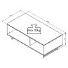 ΤΡΑΠΕΖΑΚΙ ΣΑΛΟΝΙΟΥ SARDINIA ARTISAN OAK / ΜΑΥΡΟ 120.5x60.5x42.5εκ srd 11008236