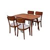Τραπεζαρία σετ 5τμχ Paola 1101 IN + Brittany 1040 IN Light Walnut 400-11-022