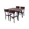 Τραπεζαρία σετ 5τμχ Paola 1101 IN + Brittany 1040 IN Walnut 400-11-023