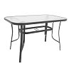 ΤΡΑΠΕΖΙ ΕΞΟΧΗΣ Fylliana STEEL ΓΚΡΙ 140x80x70εκ 378-00-012
