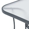 ΤΡΑΠΕΖΙ ΕΞΟΧΗΣ Fylliana STEEL ΓΚΡΙ 140x80x70εκ 378-00-012