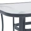ΤΡΑΠΕΖΙ ΕΞΟΧΗΣ Fylliana STEEL ΓΚΡΙ 140x80x70εκ 378-00-012