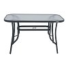 ΤΡΑΠΕΖΙ ΕΞΟΧΗΣ Fylliana STEEL ΓΚΡΙ 140x80x70εκ 378-00-012
