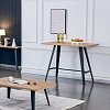 ΤΡΑΠΕΖΙ ΜΠΑΡ Fylliana FL1564 SONOMA MDF ΜΕ ΜΑΥΡΑ ΠΟΔΙΑ 140x70x105εκ 627-124-026