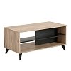 ΤΡΑΠΕΖΙ ΣΑΛΟΝΙΟΥ UMBRIA KS GREY OAK-ΜΑΥΡΟ 101x50x47εκ 11008622