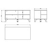ΤΡΑΠΕΖΙ ΣΑΛΟΝΙΟΥ UMBRIA KS GREY OAK-ΜΑΥΡΟ 101x50x47εκ 11008622