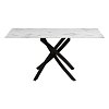 ΤΡΑΠΕΖΙ ΤΡΑΠΕΖΑΡΙΑΣ Fylliana FL102 MARBLE ΜΕ ΜΑΥΡΑ ΜΕΤΑΛΛΙΚΑ ΠΟΔΙΑ 160x90x75εκ 606-223-099