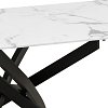 ΤΡΑΠΕΖΙ ΤΡΑΠΕΖΑΡΙΑΣ Fylliana FL102 MARBLE ΜΕ ΜΑΥΡΑ ΜΕΤΑΛΛΙΚΑ ΠΟΔΙΑ 160x90x75εκ 606-223-099