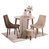 ΤΡΑΠΕΖΙ ΤΡΑΠΕΖΑΡΙΑΣ ΣΤΡΟΓΓΥΛΟ Fylliana Max S 90x75 MACCHIATO 863-91-037
